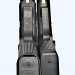 Glock M45 9mm, left, Glock 43X, right,