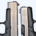 Glock 48 9mm, left, Glock 43X, right