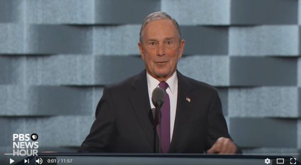 Michael Bloomberg speaking on PBS about gun control
