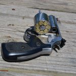 Smith and Wesson 686 with open, loaded cylinder