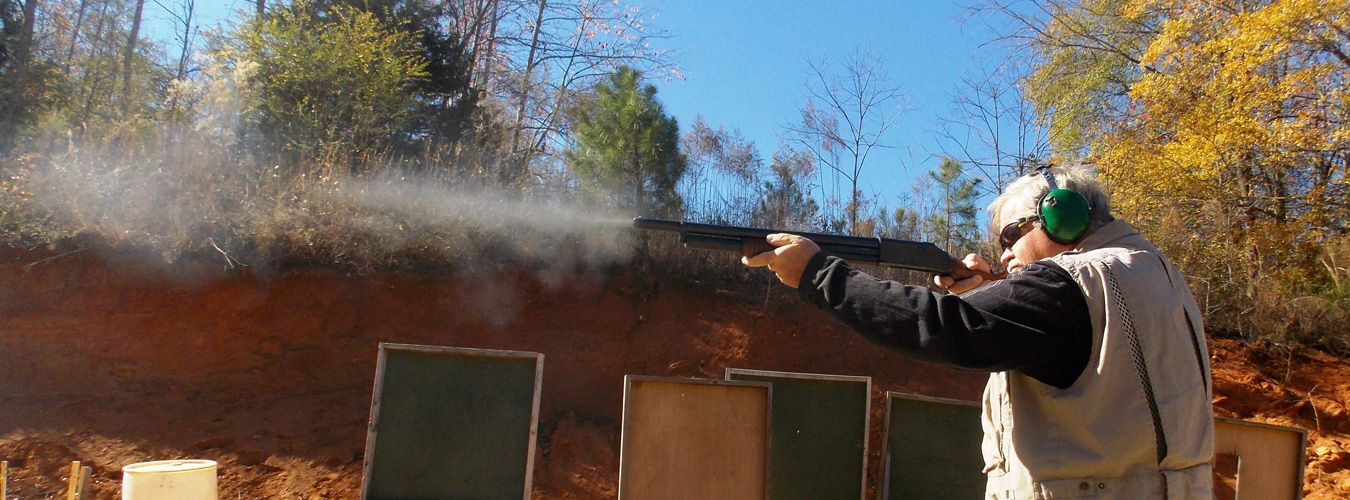 Muzzle blast from a 12 gauge shotgun