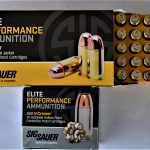SIG Sauer Elite and V-Crown 10mm ammunition boxes