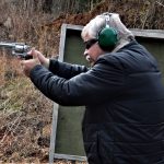 Bob Campbell shooting a Ruger GP100 revolver