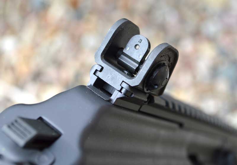 Tritium rear sight on the Galil Ace