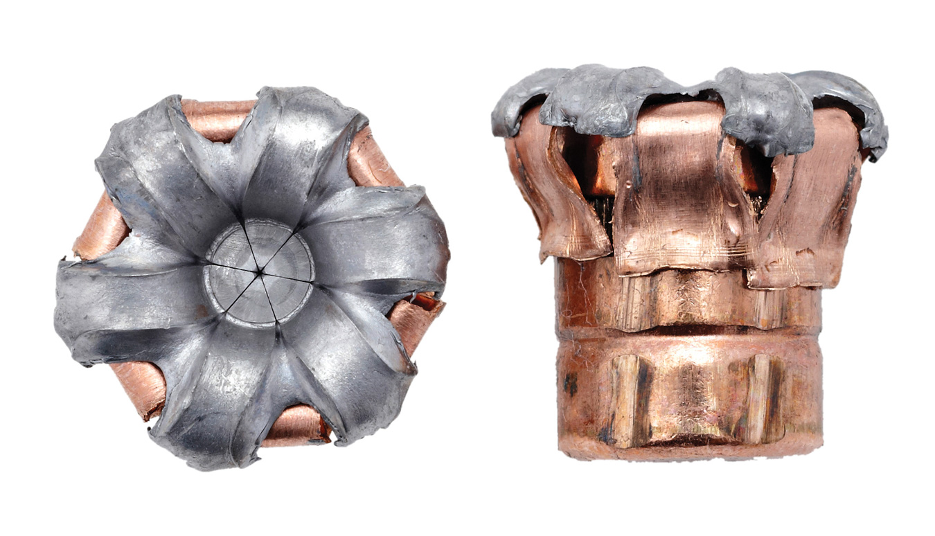 Upset 135-grain bullet