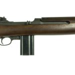 M1 Carbine rifle right profile with wood stock