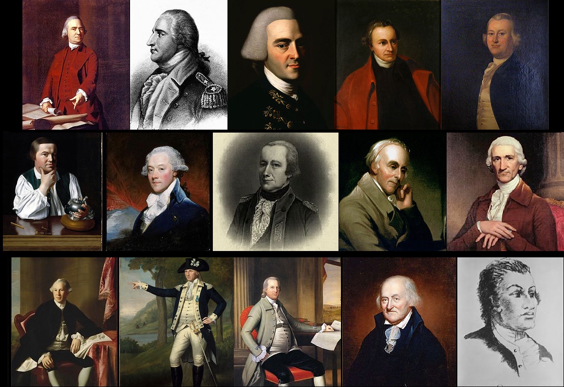 pictures of the Sons of Liberty for the four boxes of liberty continuum