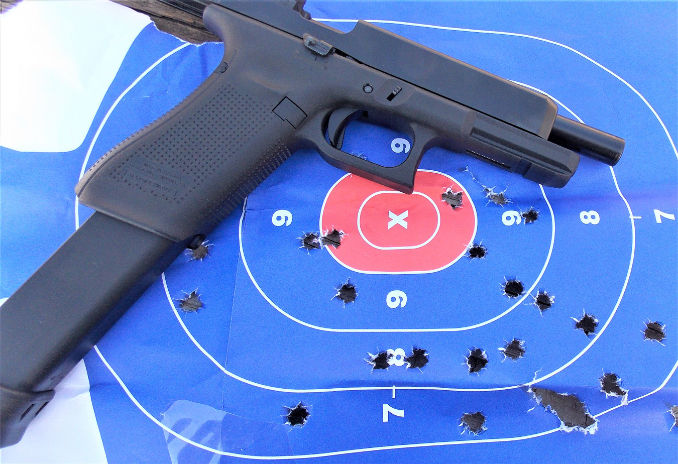 Glock pistol used by an armed good guy against an AK-47