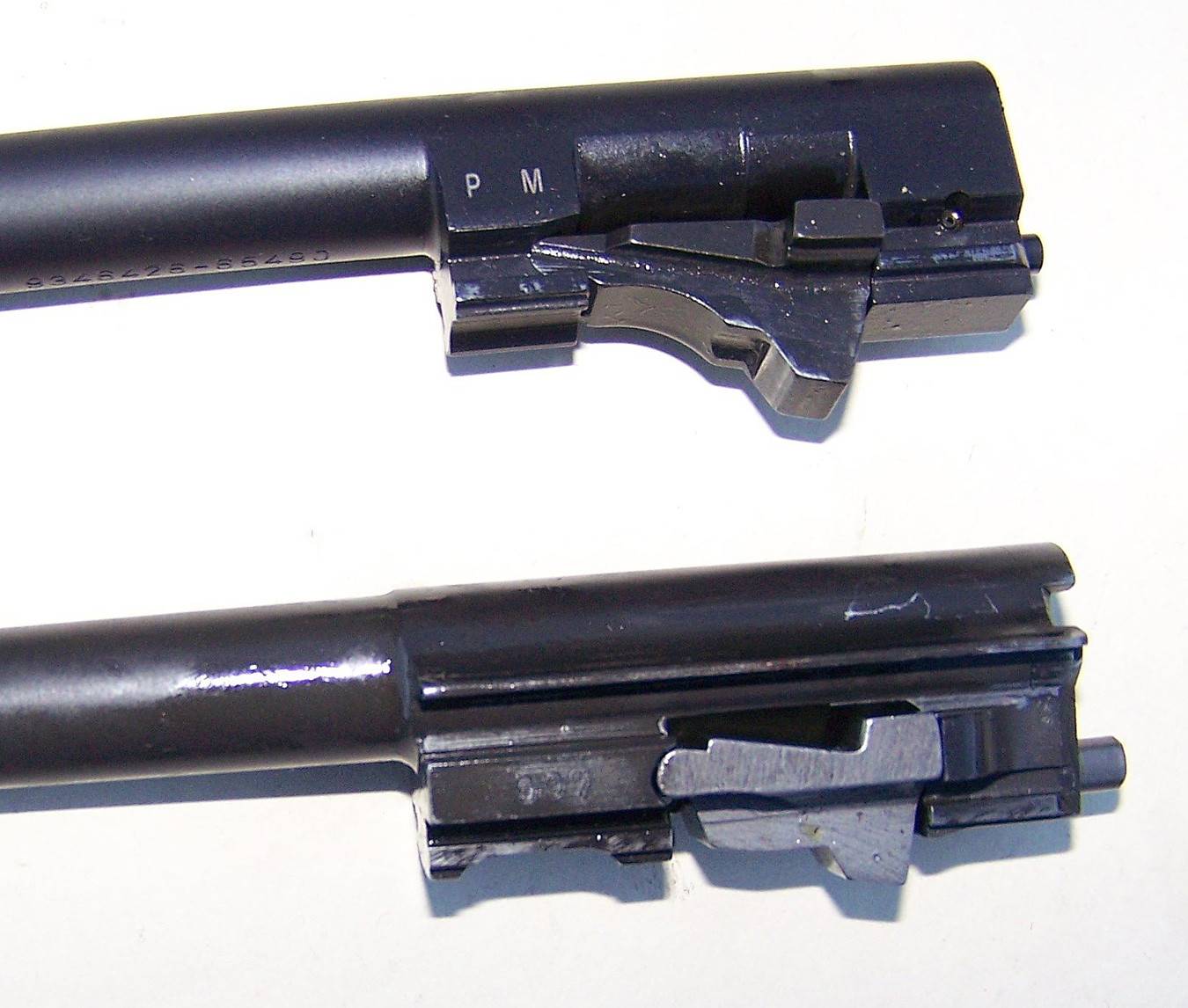 Locking wedge on a pistol barrel