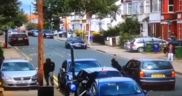London street with cars