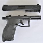 Taurus TX22 pistol with the slide removed from the frame