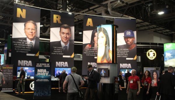 The NRA booth at the 2019 SHOT Show which is always target of Michael Bloomberg's Everytown