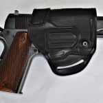 Blackhawk belt slide holster with 1911 handgun