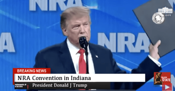 President Trump speaking a convention in Indiana speaking about the Trump Court Appointments