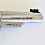 close up of the barrel taper on the Ruger GP100 REVOLVER BARREL