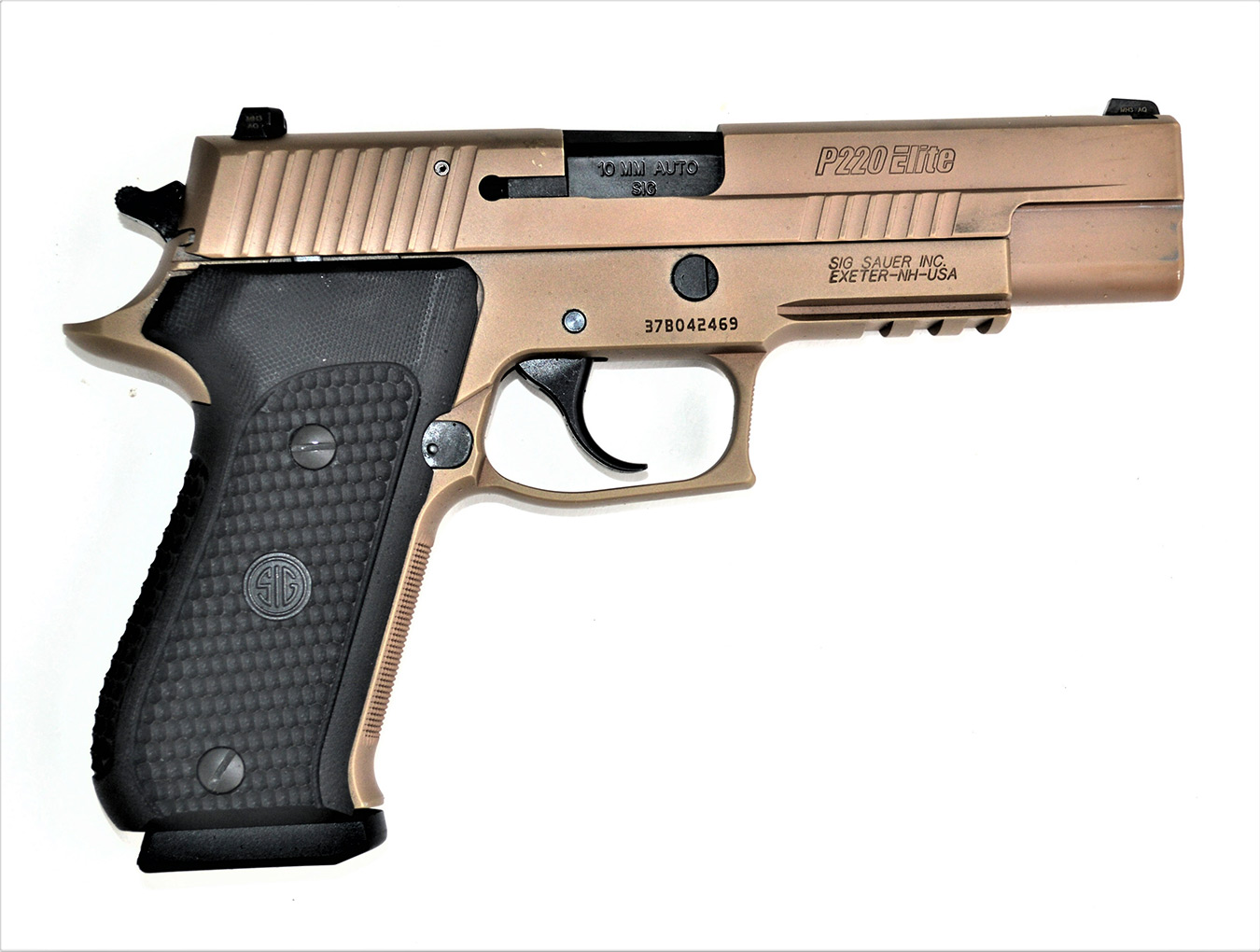 SIG Sauer Emperor Scorpion pistol right profile bronze color