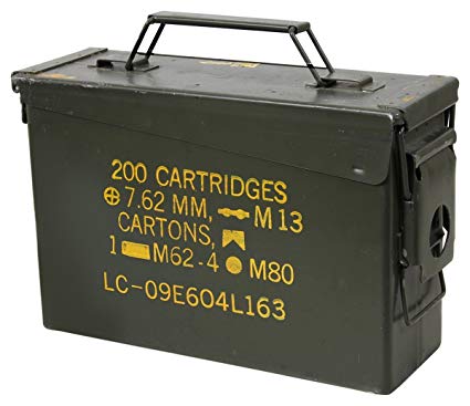 .30 caliber ammo can for ammo storage and transport