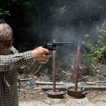 Bob Campbell shooting a 1917 .45 caliber Smith and Wesson N frame revolver