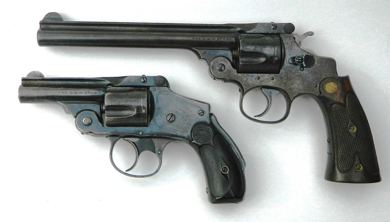 Two old Smith and Wesson revolvers