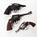Top to bottom — A Colt Army Special, Colt .357 and a rare Colt Detective Special with three-inch barrel.