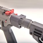 AR-15 with the Deadfoot Arms AR folding stock adapter in the open position
