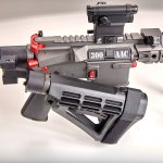 .300 AAC AR-15 rifle with folded Deadfoot adapter