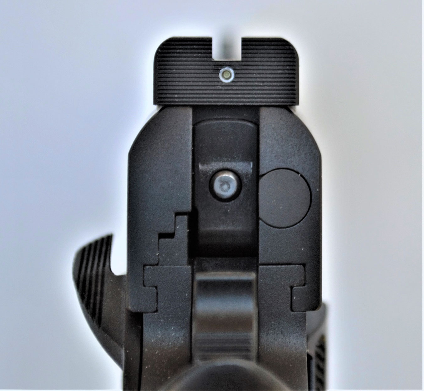 Heinie Ledge rear sight on a Guncrafter CCO pistol