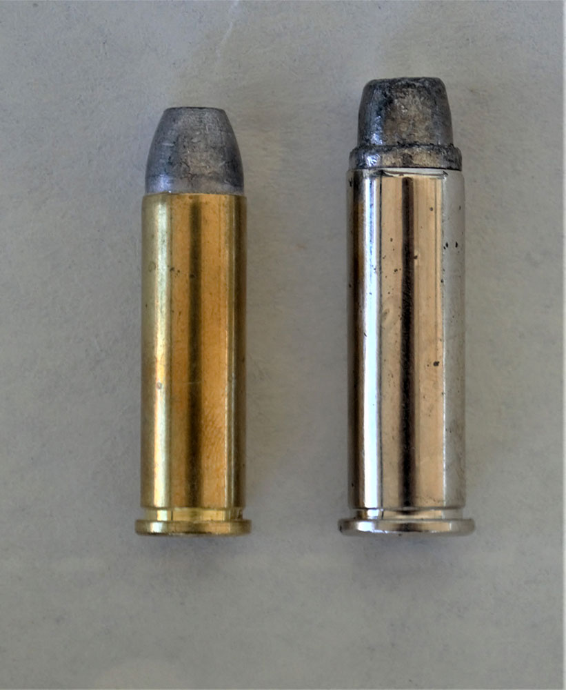 The .32 H&R Magnum, left, compared to the .38 Special, right.
