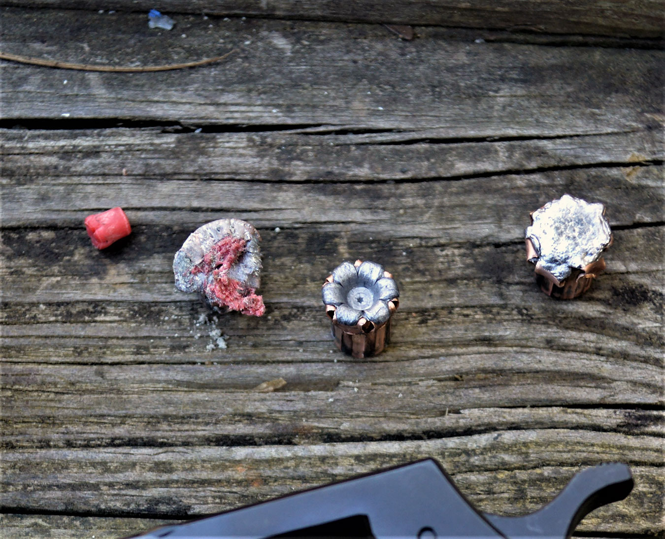 Charter Arms Professional revolver and three upset bullets