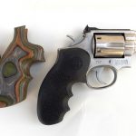 Hogue MonoGrips compared to a revolver with traditional rubber grips