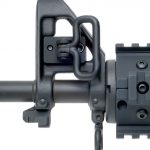 AR-15 front sight block with sling point attachment loop