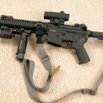 2-point sling mounted on an AR-15