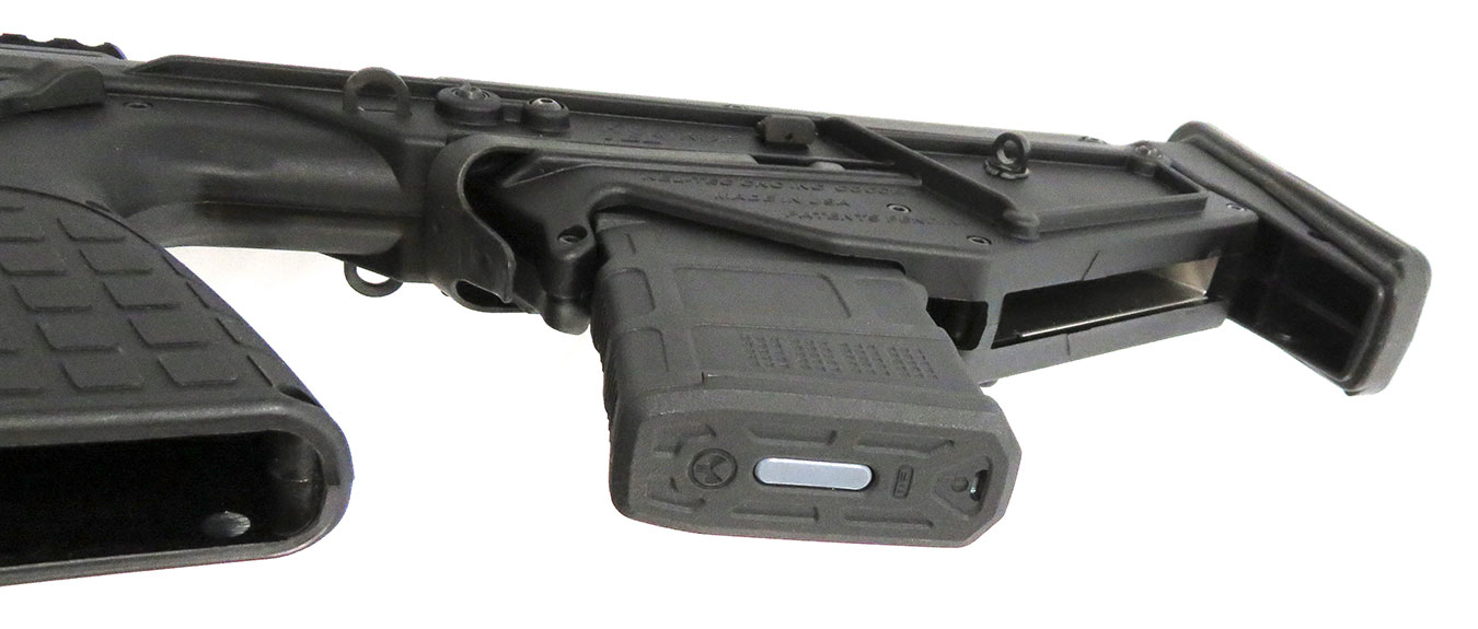 magazine and ejection port on the Kel-Tec RDB17 rifle