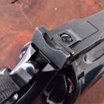 adjustable rear sight on a revolver