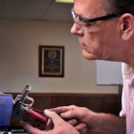 applying checkering to the grips of a pistol