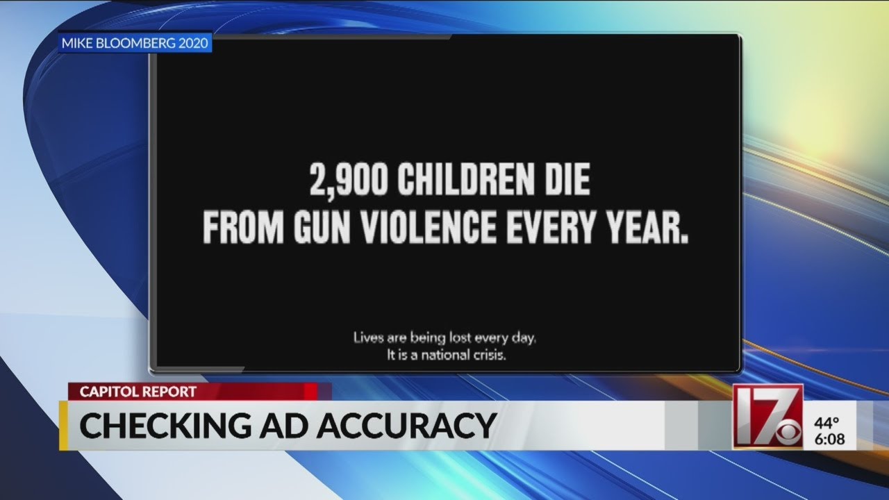 infographic challenging the accuracy of Michael Bloomberg's anti-gun Super Bowl ad