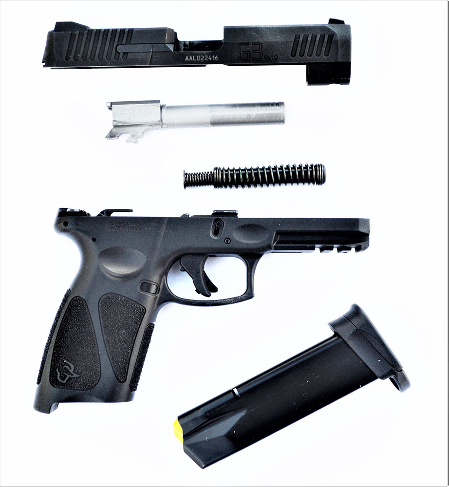 Field Stripped Taurus G3 pistol