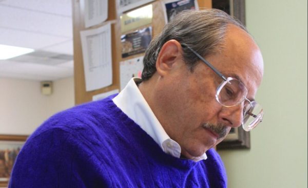 Alan Gottlieb working at his desk on lawsuits over Pandemic Panic