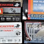 four boxes of 20 gauge shotgun shells