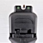 sight picture of a Glock 19 pistol with TruGlo sights